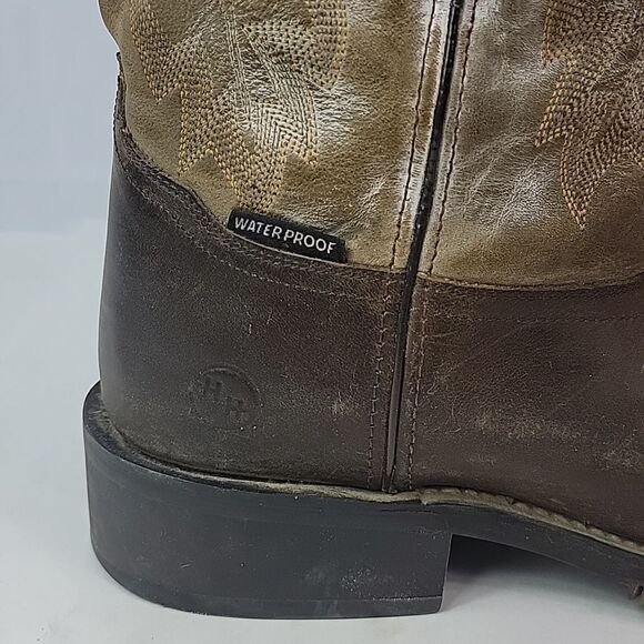 Double H Leather Square Ice Roper Cowboy Men's Boots - Picture 3 of 16